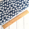 fabric Petals on navy ananda viscose fabric