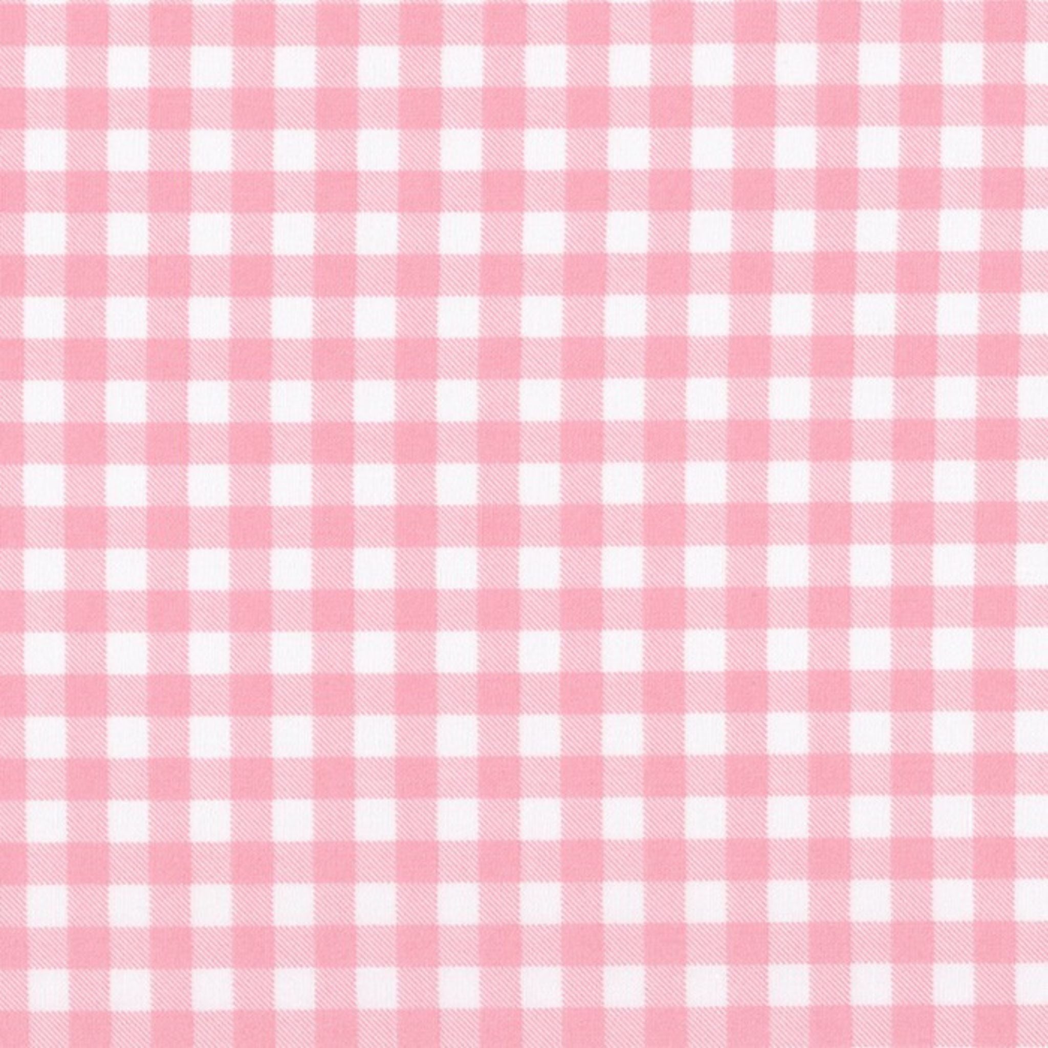 pink gingham cotton fabric 1/4 inch - Sevenberry 