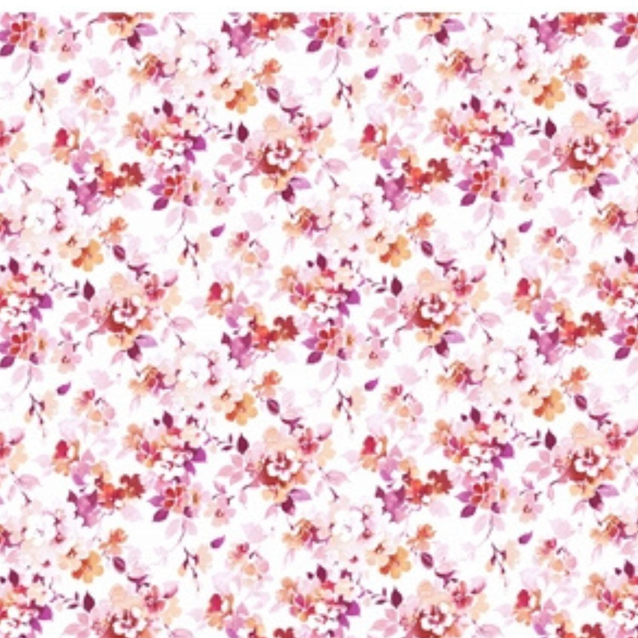 Fabric Pink floral 108 wide back fabric - Carolyn - P & B Textiles