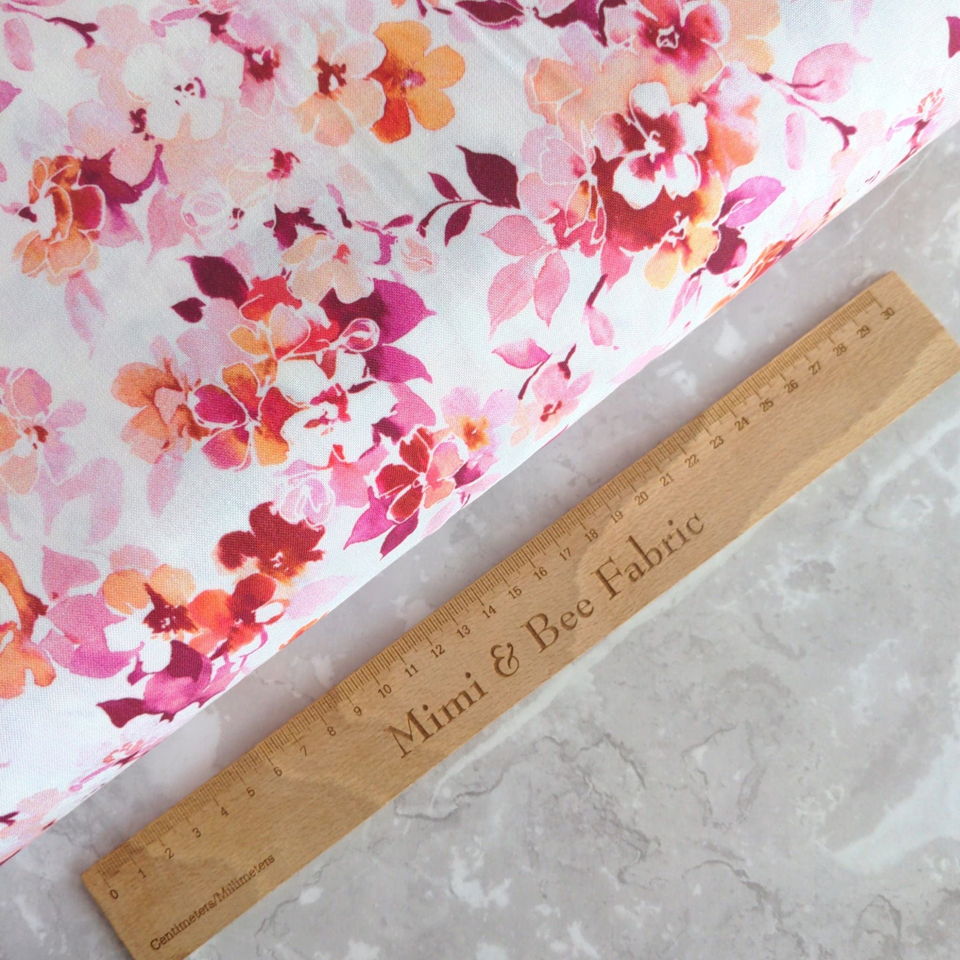 Fabric Pink floral 108 wide back fabric - Carolyn - P & B Textiles