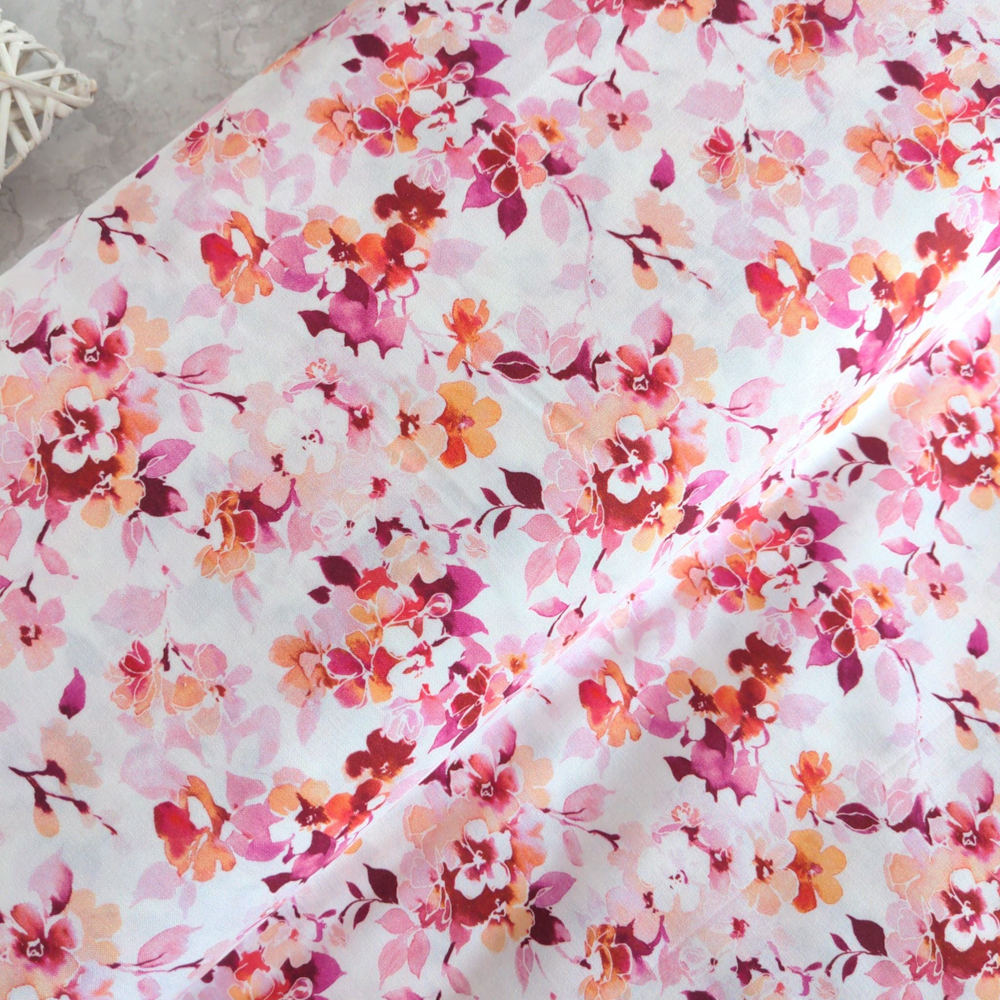 Fabric Pink floral 108 wide back fabric - Carolyn - P & B Textiles