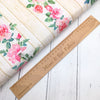 Fabric Pink roses on natural striped cotton fabric-Timeless-Treasures-CD1724