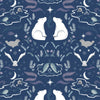 cotton fabric Polar animals on teal cotton - Arctic Adventure - Lewis & Irene