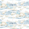 Fabric Polar bears on white cotton - Nature - Timeless Treasures