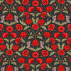 Fabric Poppies and hares on dark - Poppies - Lewis & Irene