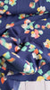 Load and play video in Gallery viewer, Bright florals on navy ananda viscose fabric