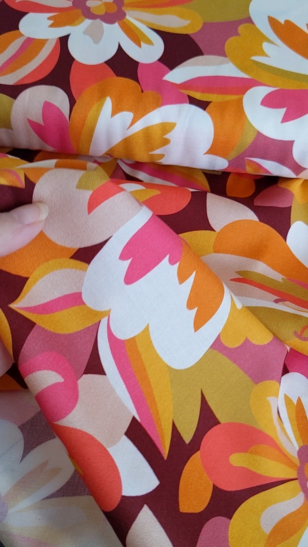 Flame floral rayon fabric - Tapestry - Dashwood Studio