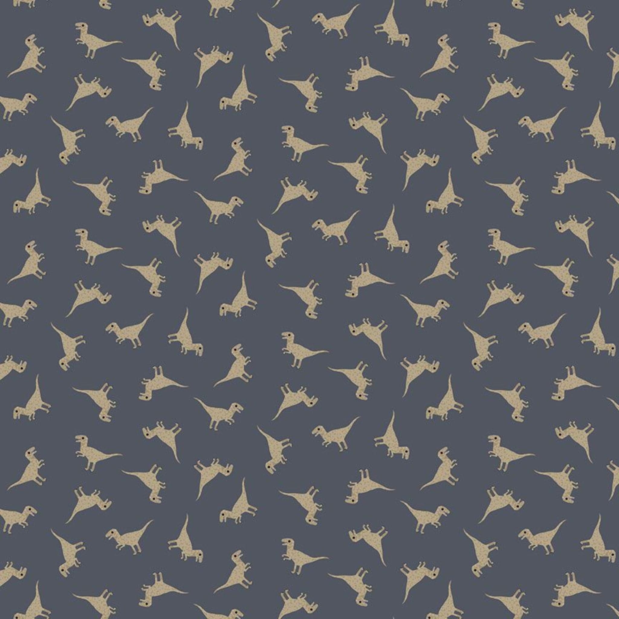 Fabric Pterosaur on olive cotton  - D is for Dinosaur - Dear Stella - DLT2347