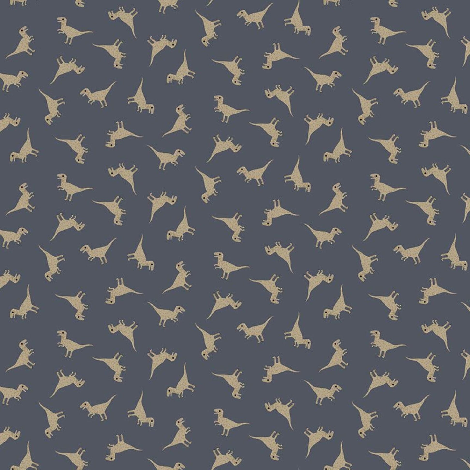 Fabric Pterosaur on olive cotton  - D is for Dinosaur - Dear Stella - DLT2347