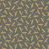 Fabric Pterosaur on olive cotton  - D is for Dinosaur - Dear Stella - DLT2347