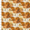 Orange and cream pumpkins on cotton fabric - The Pick of the Patch - 3 Wishes