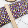 Purple and yellow viscose twill fabric