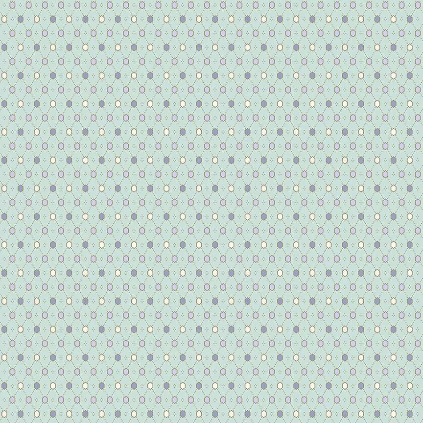 cotton fabric Purple poppies on cream - Abloom - Makower