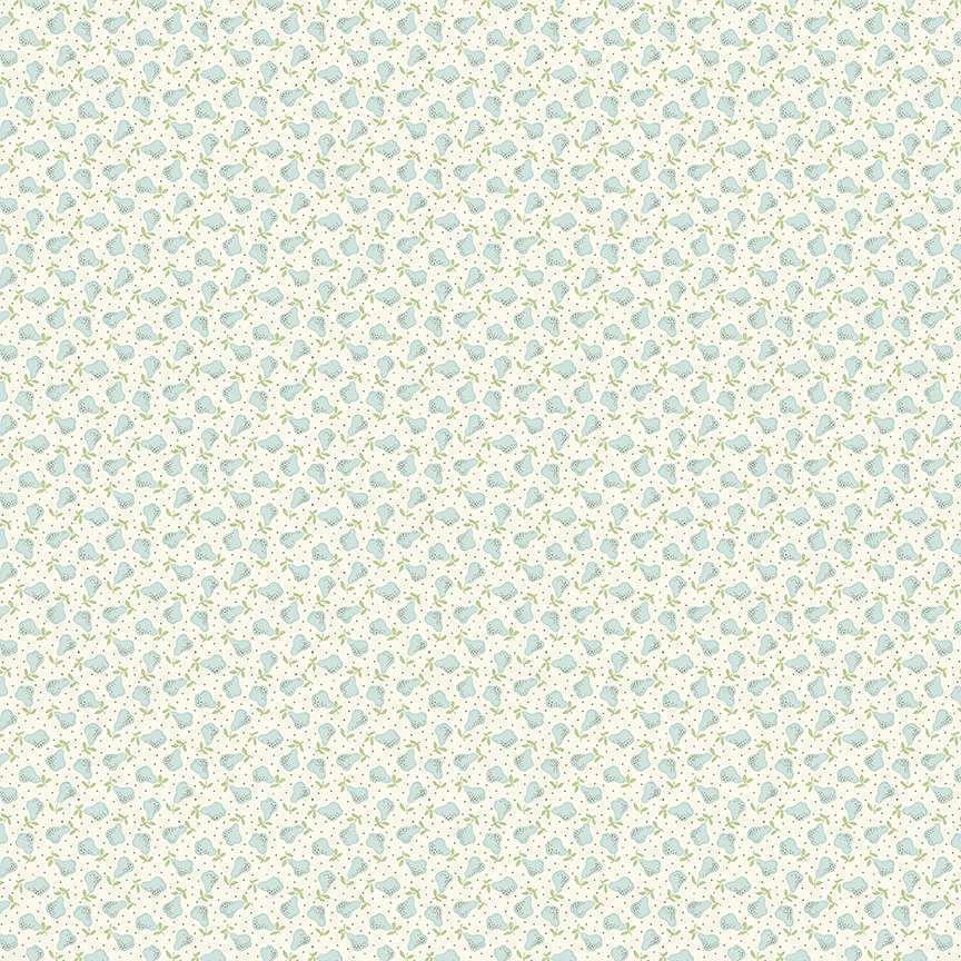 cotton fabric Purple poppies on cream - Abloom - Makower