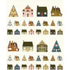 Rows of quaint cottages on cream - Quaint Cottage by Moda Fabrics