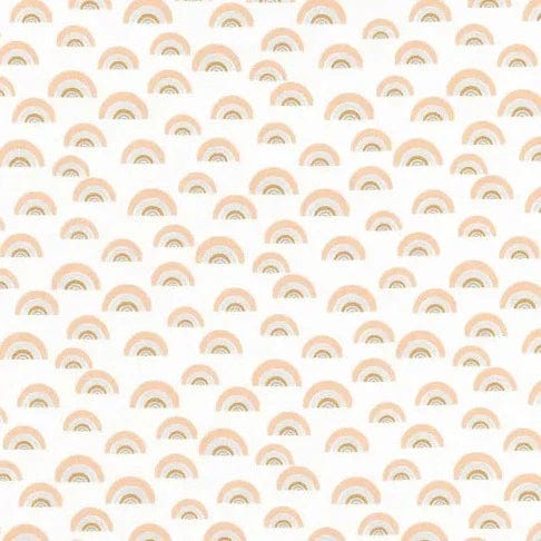 cotton fabric Rainbows on white cotton - Noah's Ark - Dear Stella