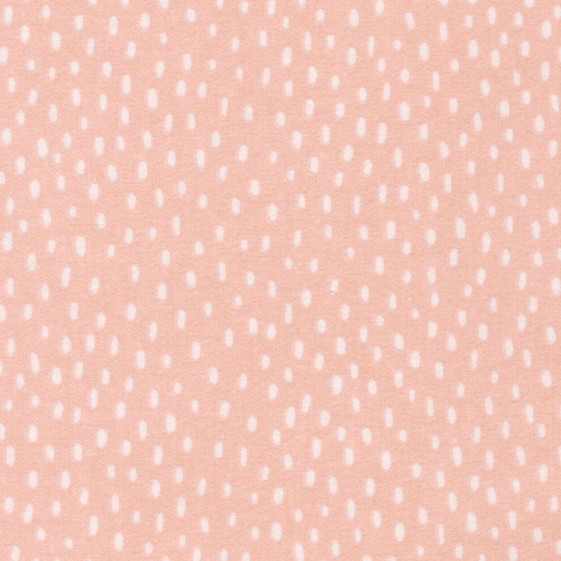 Fabric Raindrops on mustard brushed cotton flannel - Over the Moon Cozy Cotton - Robert Kaufman