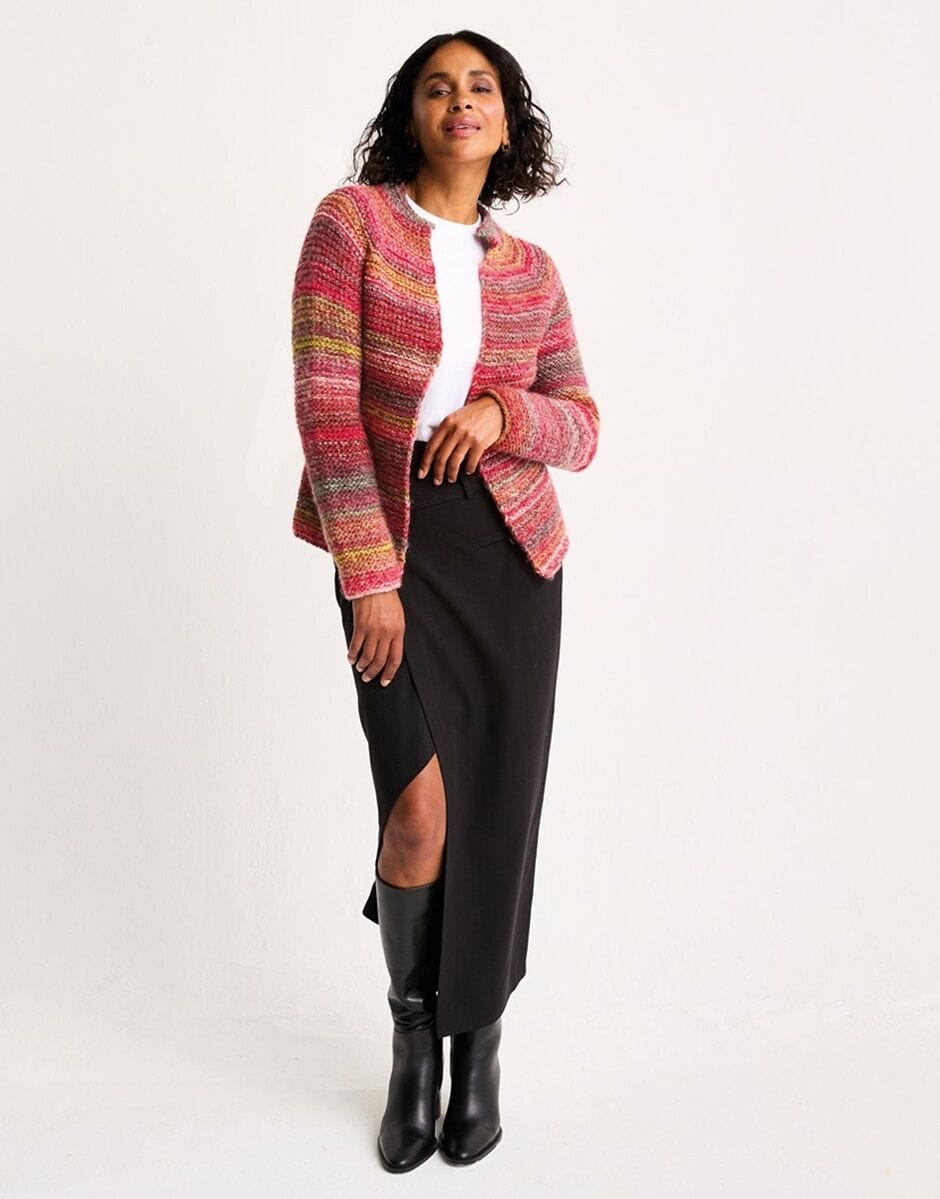 Real gem jacket knitting pattern in JEWELSPUN WITH WOOL CHUNKY - Sirdar 10803