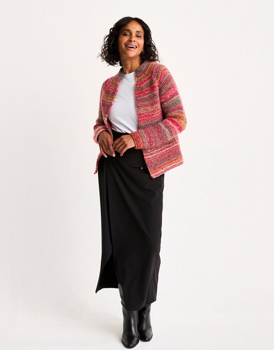 Real gem jacket knitting pattern in JEWELSPUN WITH WOOL CHUNKY - Sirdar 10803
