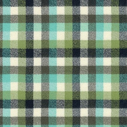 Fabric Red tartan organic flannel - Mammoth Junior - Robert Kaufman-SRKF-20541-98