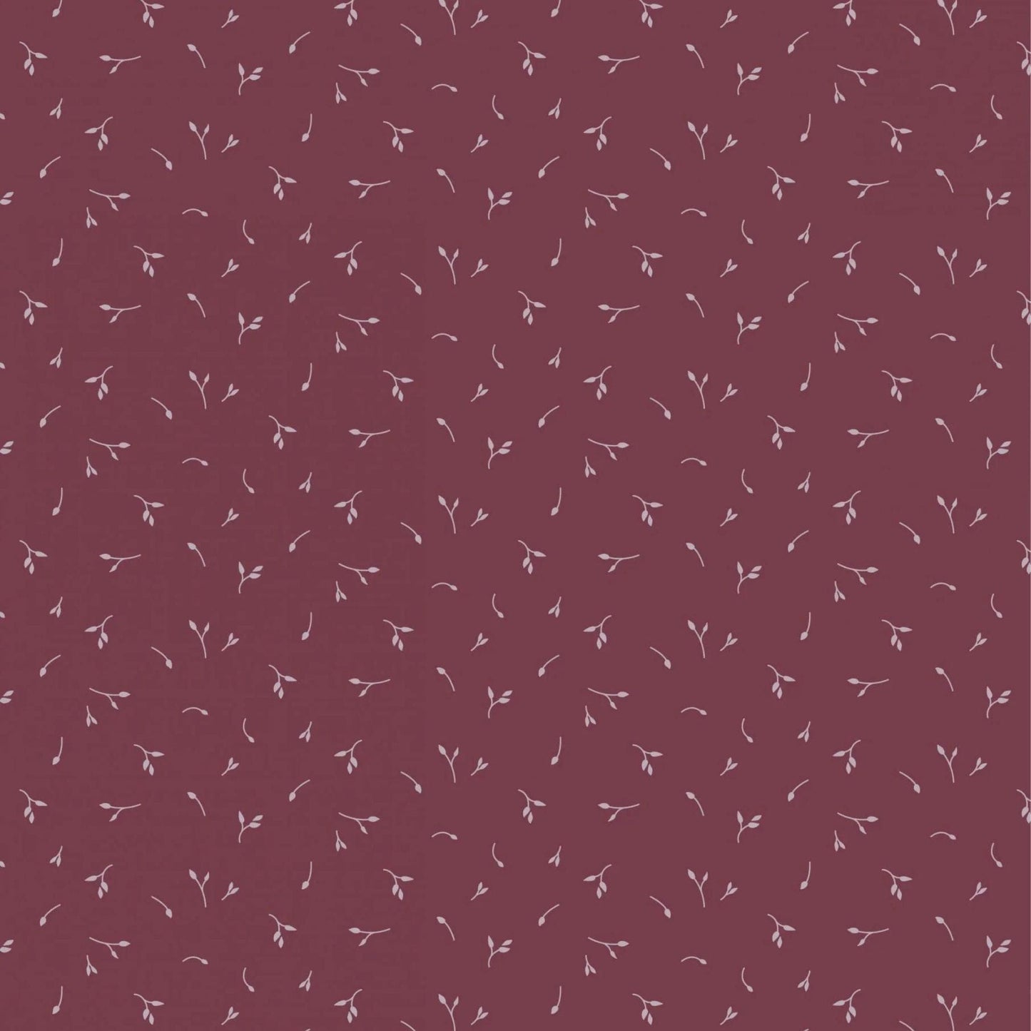 Fabric Seeds on Red Wine cotton fabric - Meadowside by Lewis & Irene