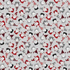 cotton fabric Snow fun gonks on grey - Gnome for the Holidays - Timeless Treasures - CD1365