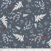 Fabric Snow globes and deer on navy cotton fabric - Fawn'd of You - P & B Textiles