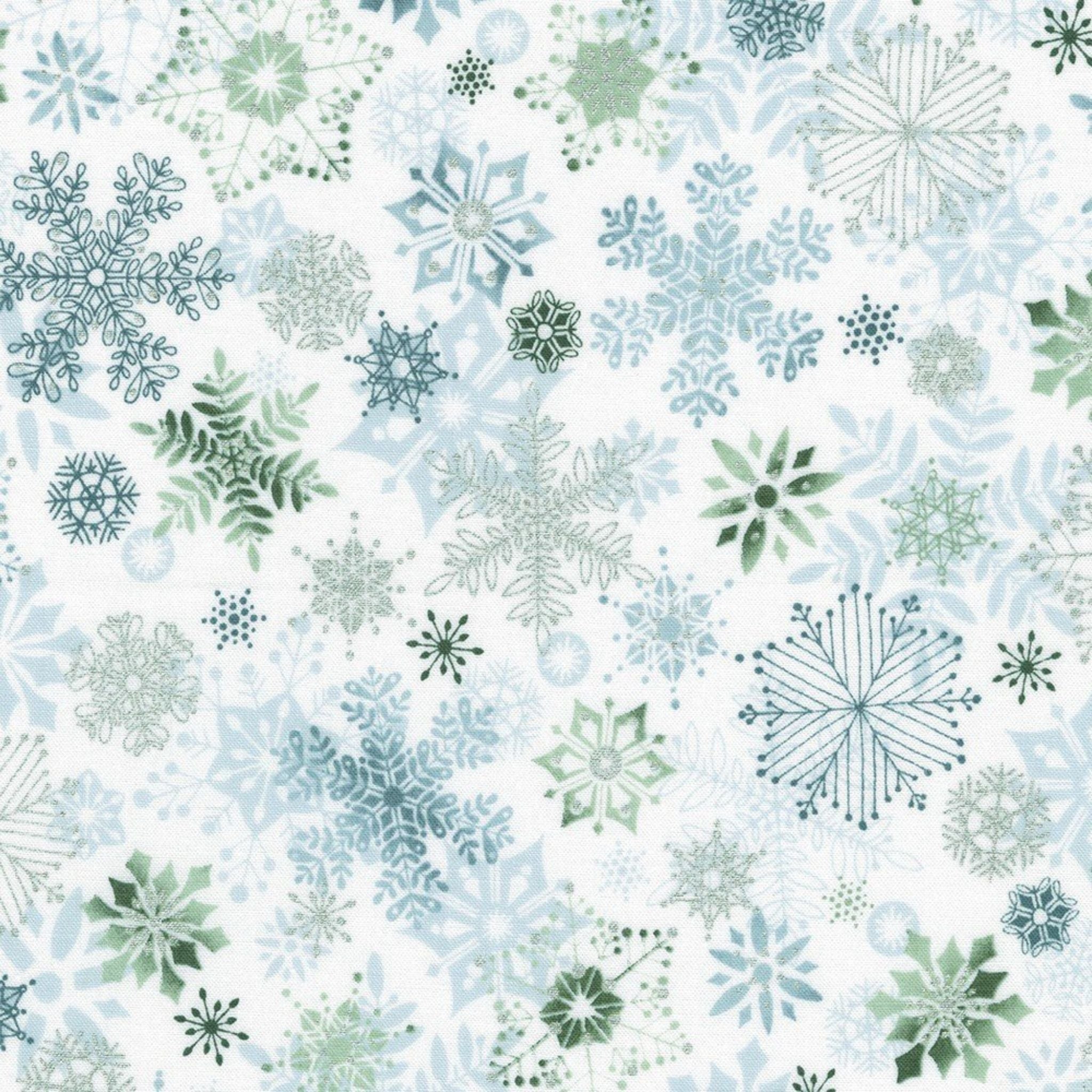 Silver snowflakes - Winterstone - Robert Kaufman