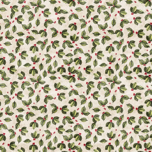 cotton fabric Snowmen on cream - Wonderful Christmastime - QT Fabrics