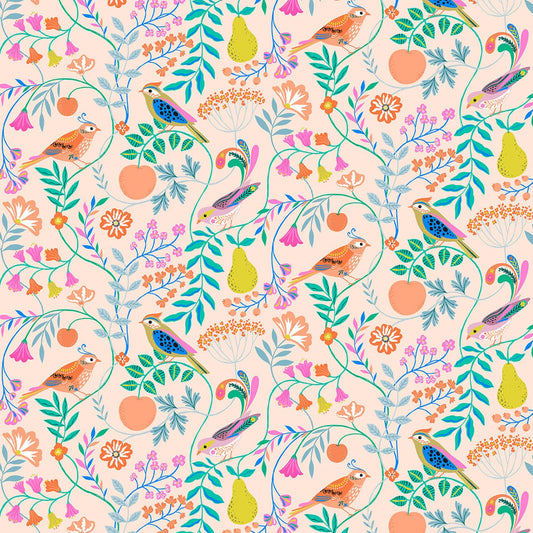 Rayon Fabric Songbird Rayon -Cream- Dashwood Studios