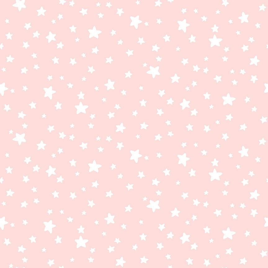 brushed cotton fabric Stars on pink brushed cotton - Hang in There - Dear Stella