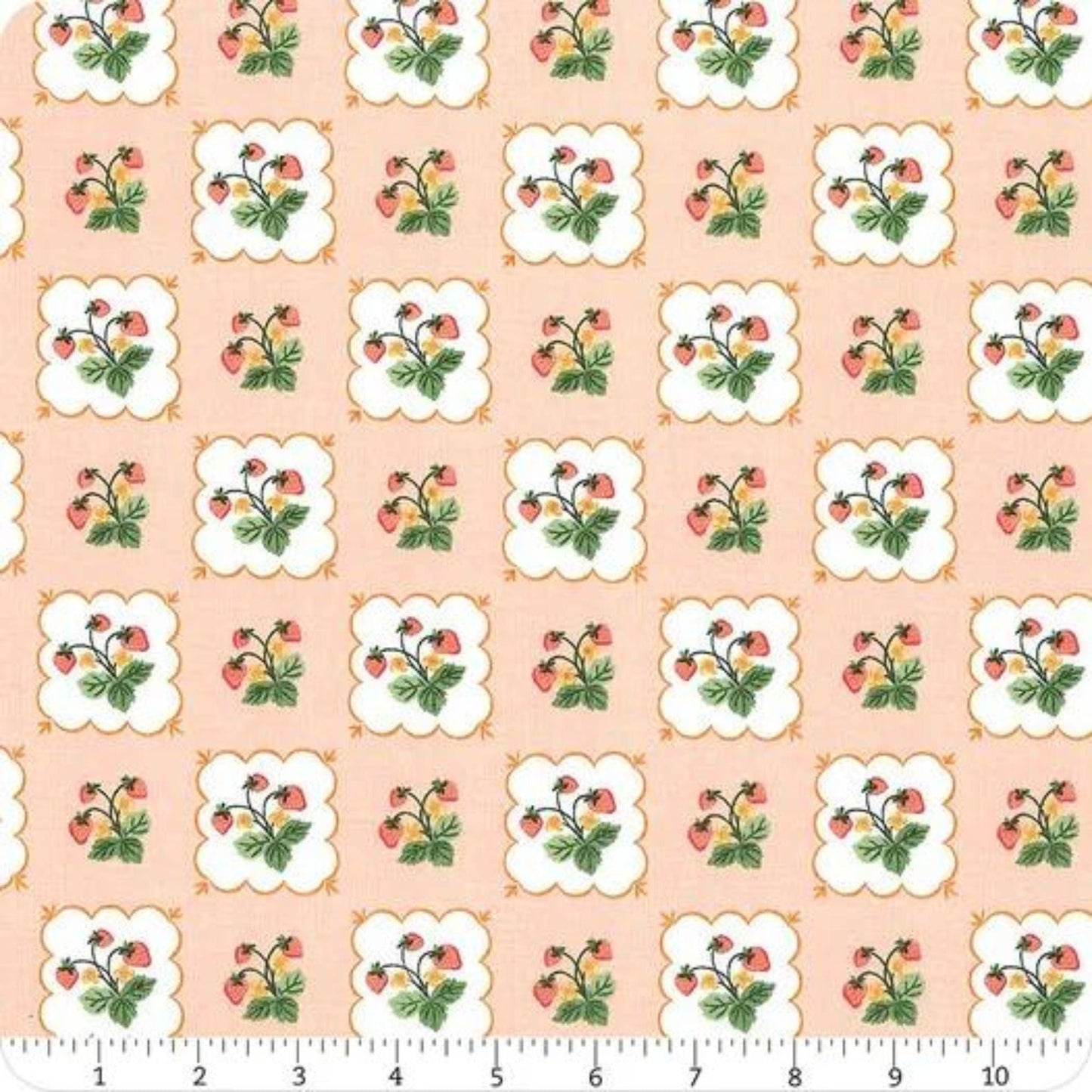 Fabric Strawberries cotton fabric - Tablecloth Pink Summer Picnic - Riley Blake