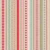 Christmas stripes in red, blue and green on a butterscotch fabric - Gingerbread Season by Lewis and Irene