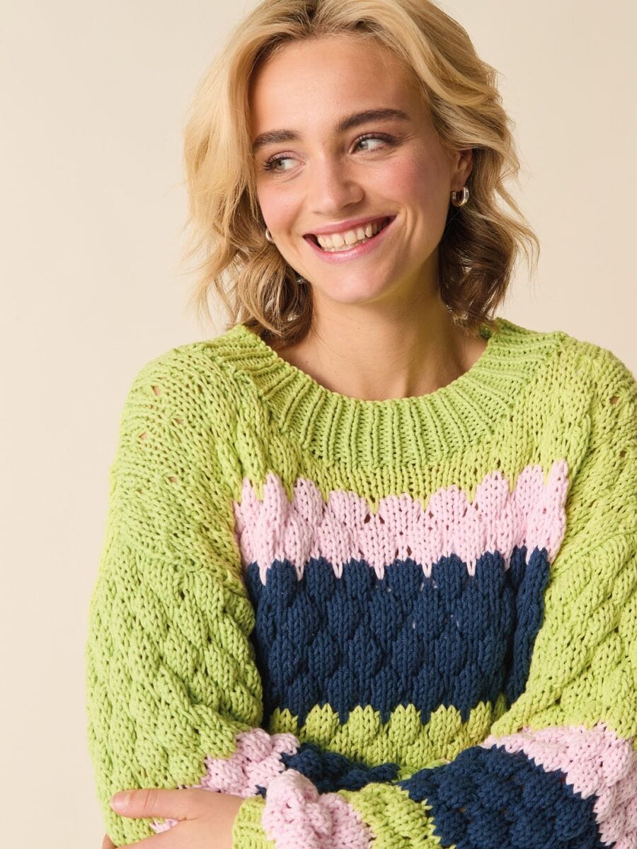 Stripes but better sweater knitting pattern in SIRDAR STORIES CHUNKY - Sirdar 10872