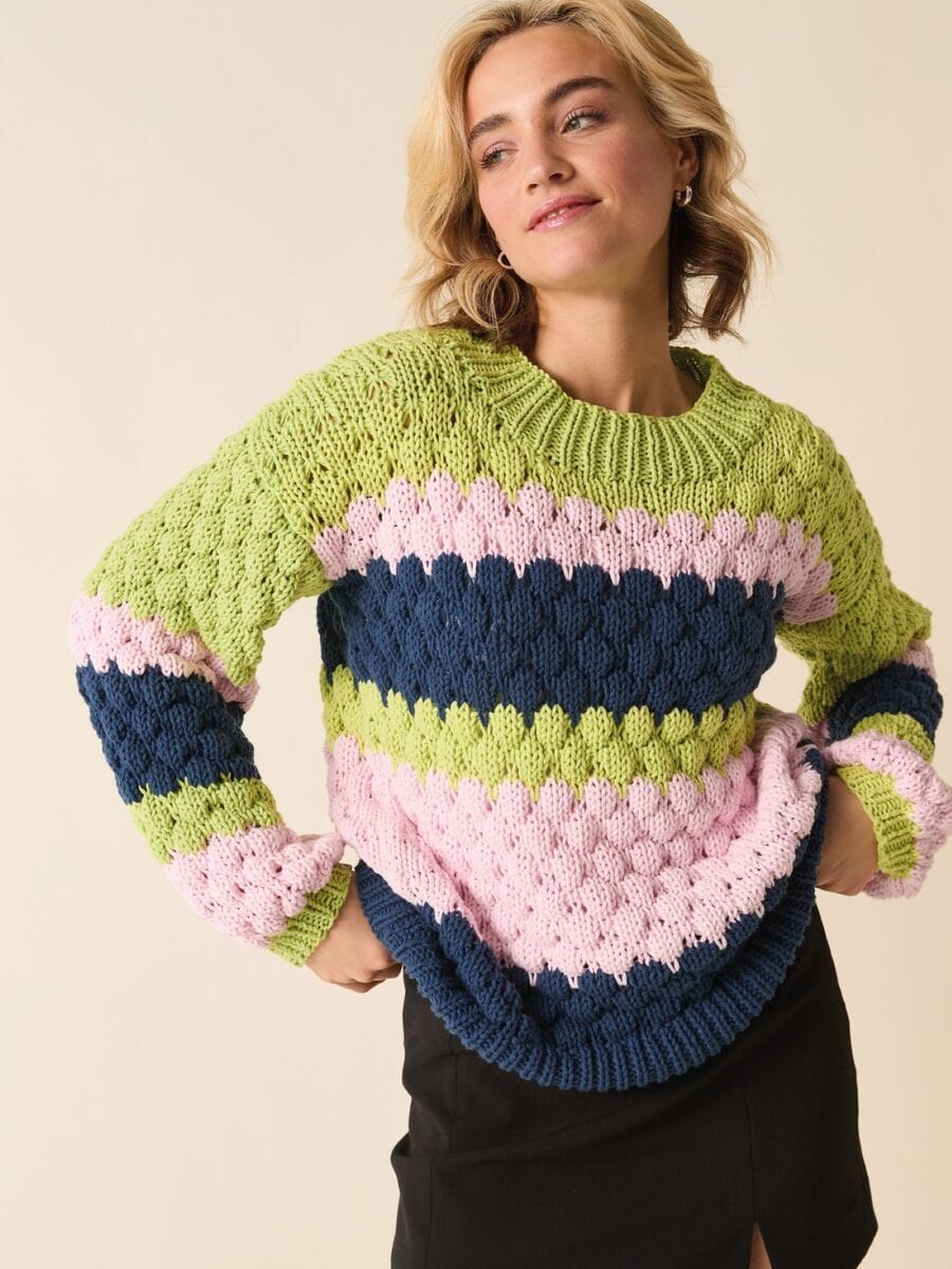 Stripes but better sweater knitting pattern in SIRDAR STORIES CHUNKY - Sirdar 10872