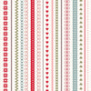 Fabric Stripes on cream cotton fabric - Gingerbread Season by Lewis & Irene