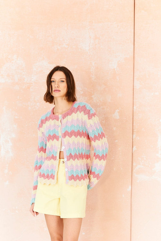 knitting pattern Stylecraft 10210 knitted waistcoat and cardigan