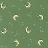 Fabric Sun faces on blue cotton brushed cotton - Over the Moon Cozy Cotton - Robert Kaufman