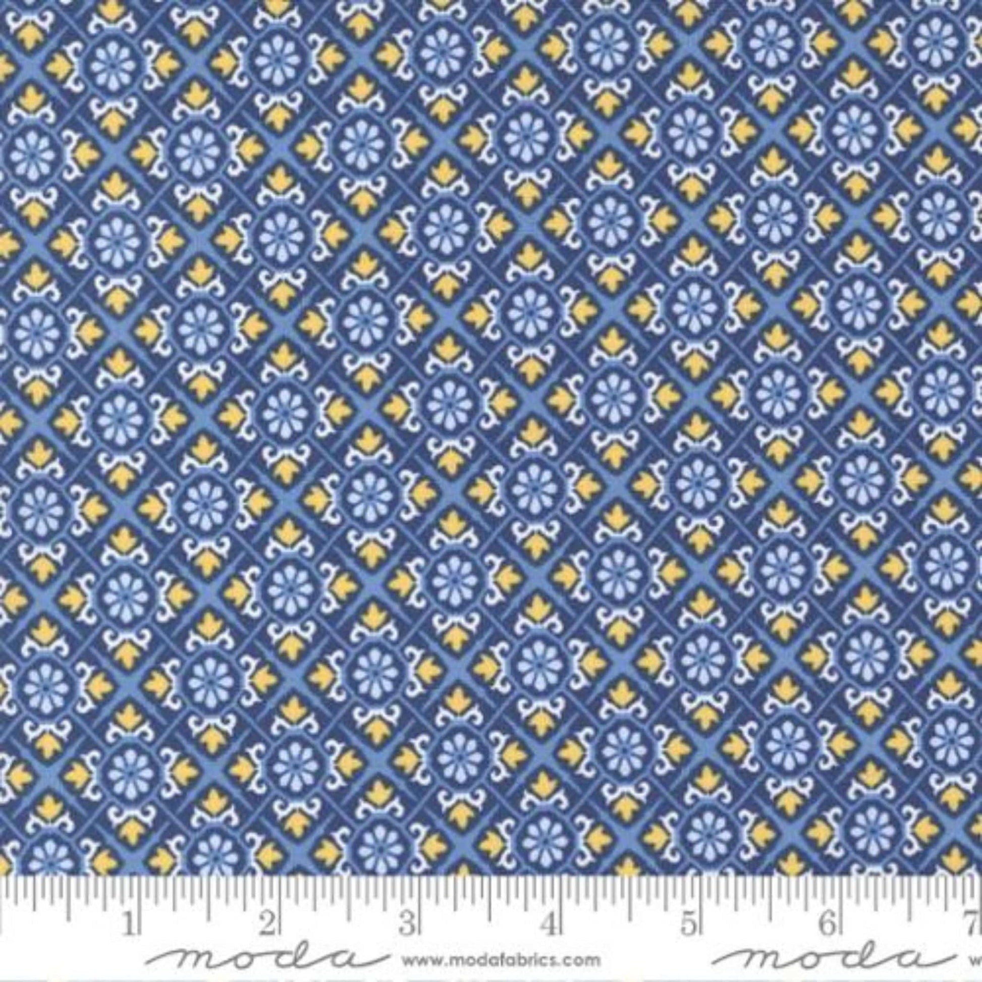 cotton fabric Sunflower patchwork cotton fabric panel - Sunflowers in my Heart - Moda