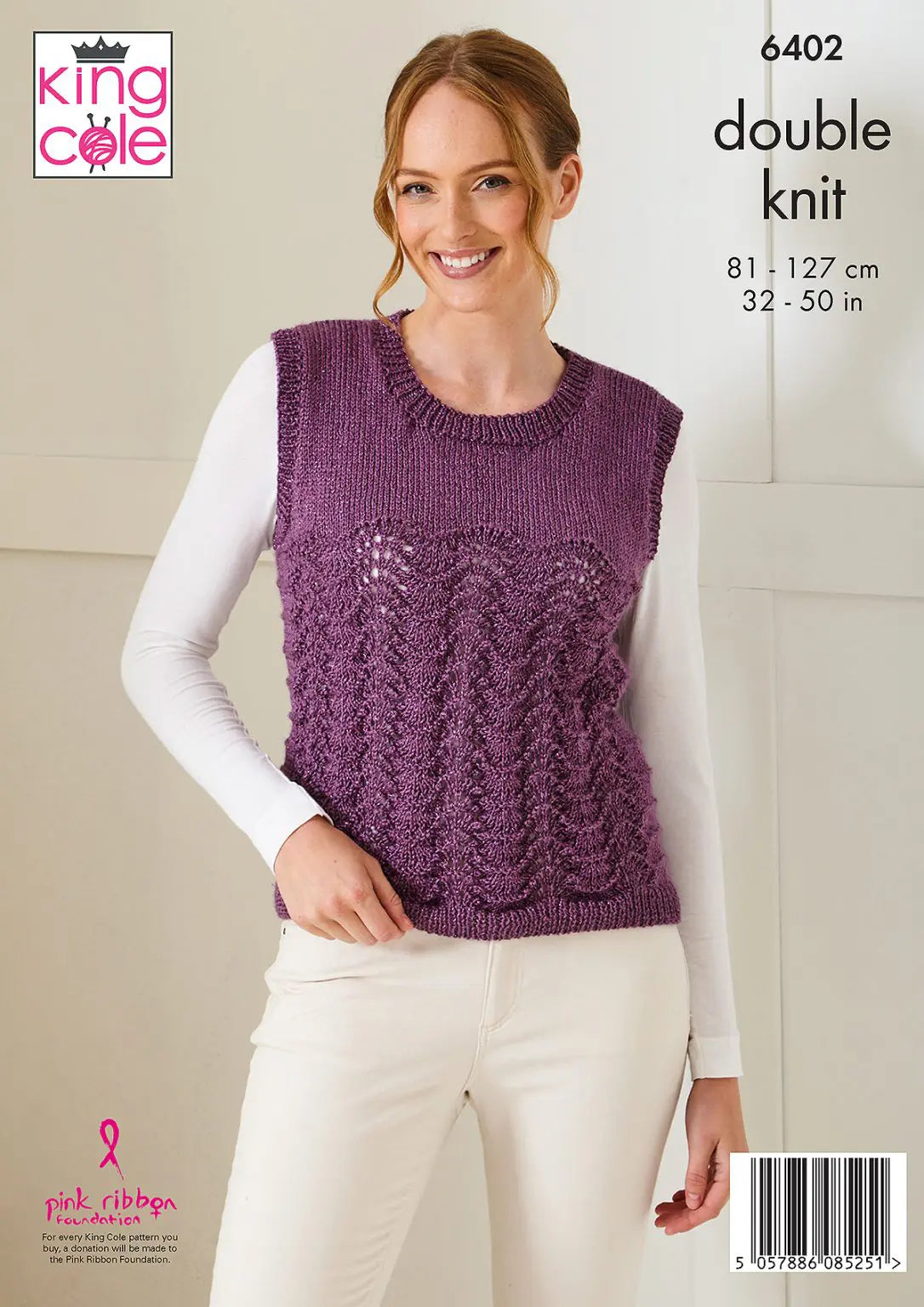 Sweater and Slipover DK Knitting pattern - King Cole 6402