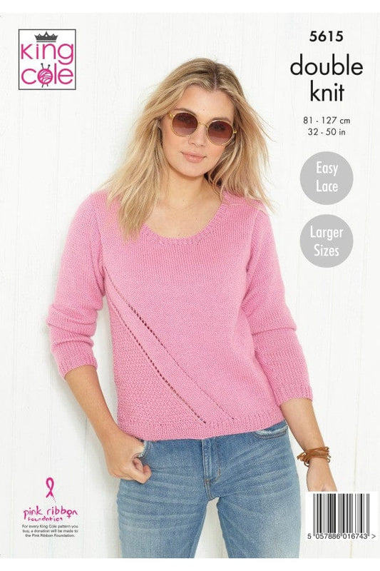 Sweater and Vest knitting pattern Double Knit - King Cole 5615