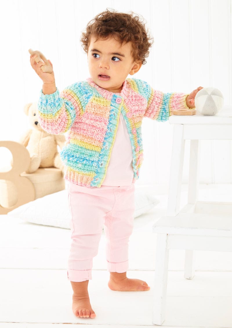 Sweater, cardigan and hat baby pattern - King Cole 6461