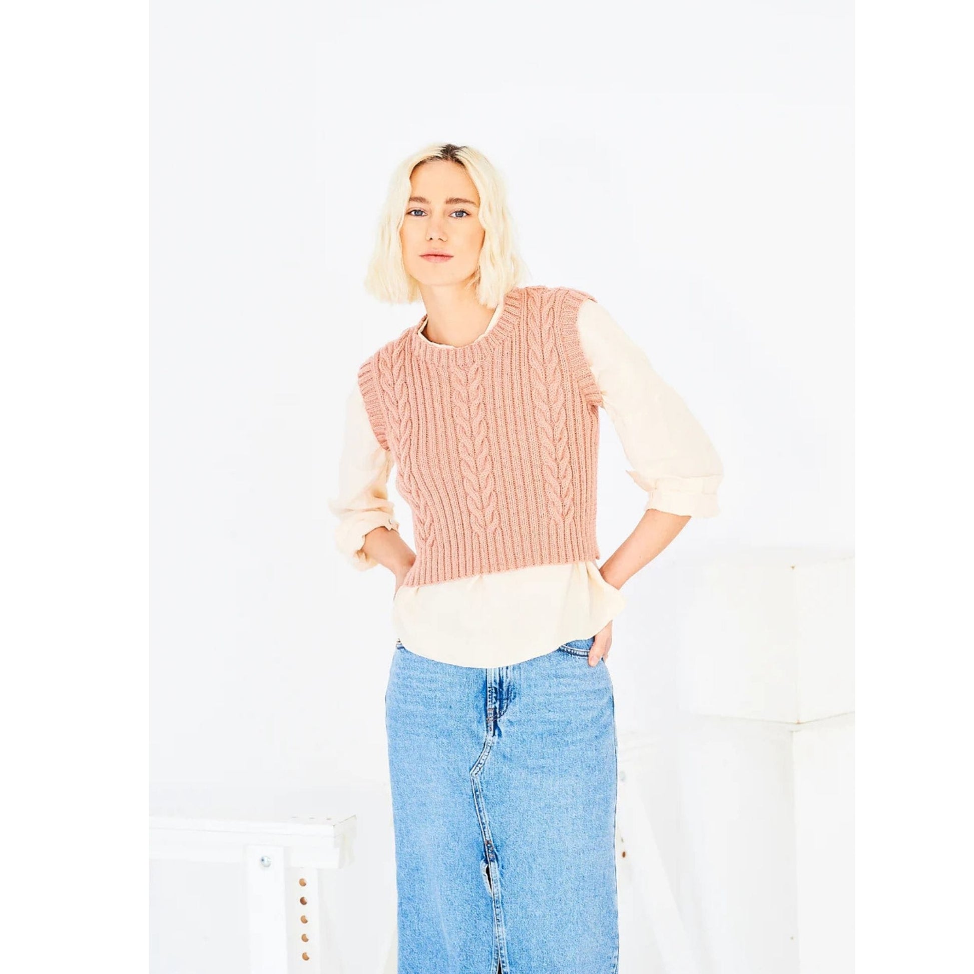 knitting-pattern Tank, Sweaters and Cardigan in DK -Stylecraft 10143
