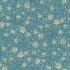 Load image into Gallery viewer, Teal cotton lawn with small cream and blue flowers - Petite Nostalgis Lawn by Sevenberry