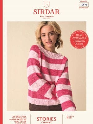 Thank me later sweater knitting pattern in SIRDAR STORIES CHUNKY - Sirdar 10876