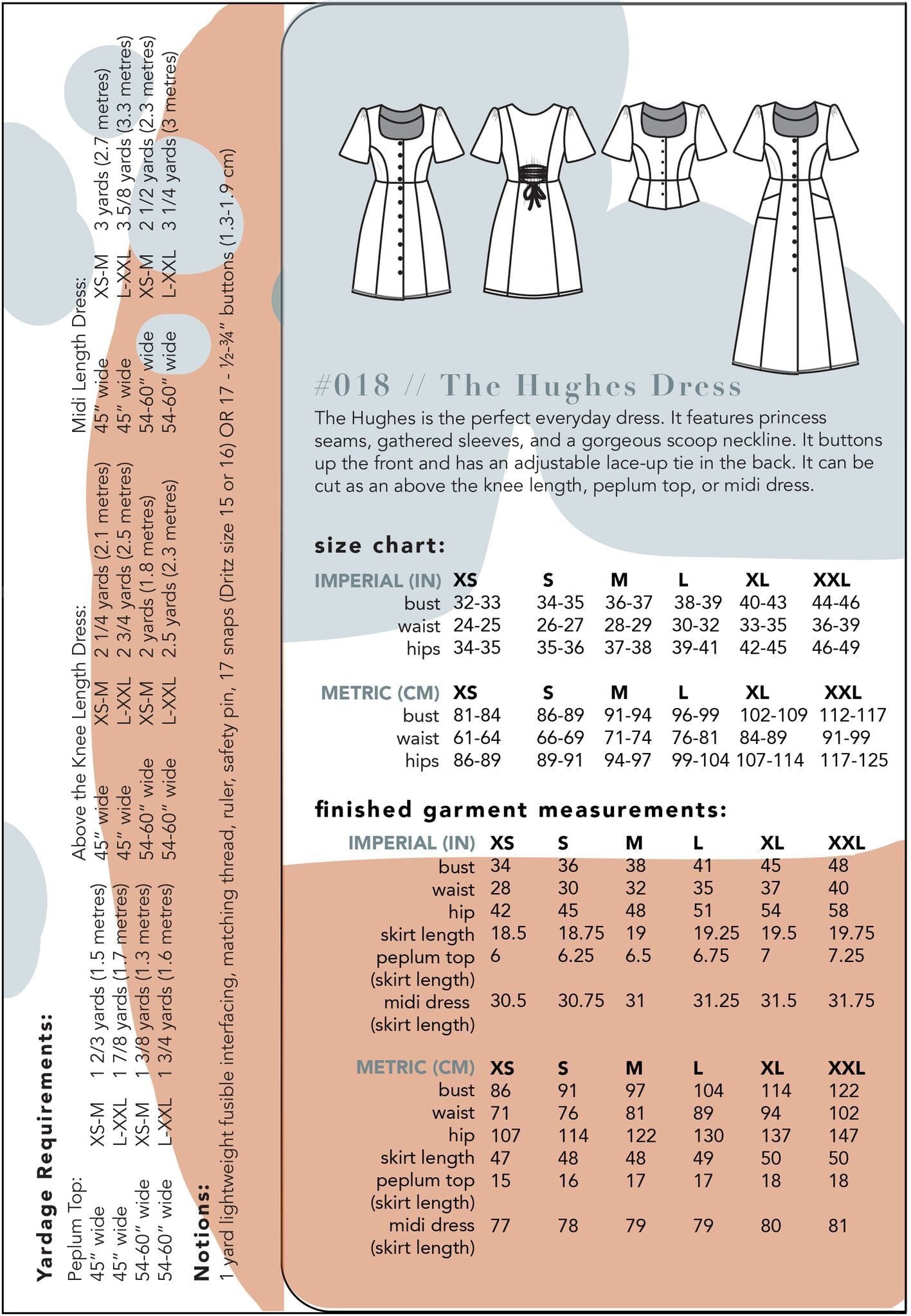 Sewing Patterns The Hughes dress pattern - Friday Pattern Company