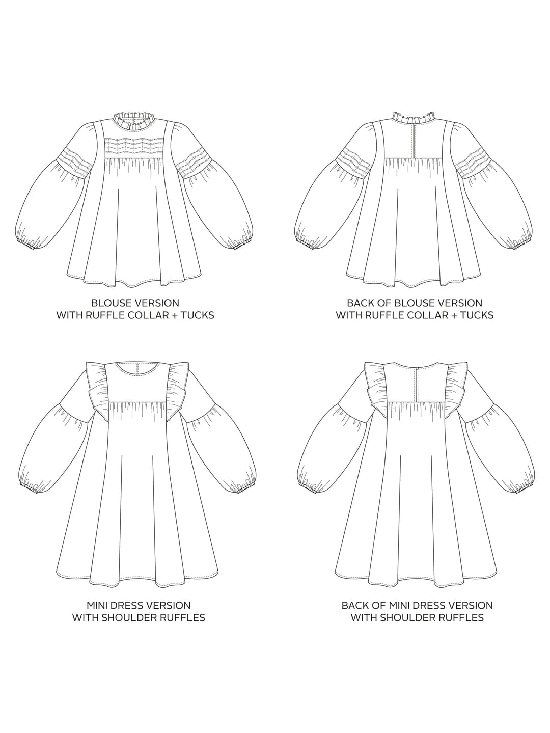 Tilly And The Buttons Marnie blouse and mini dress