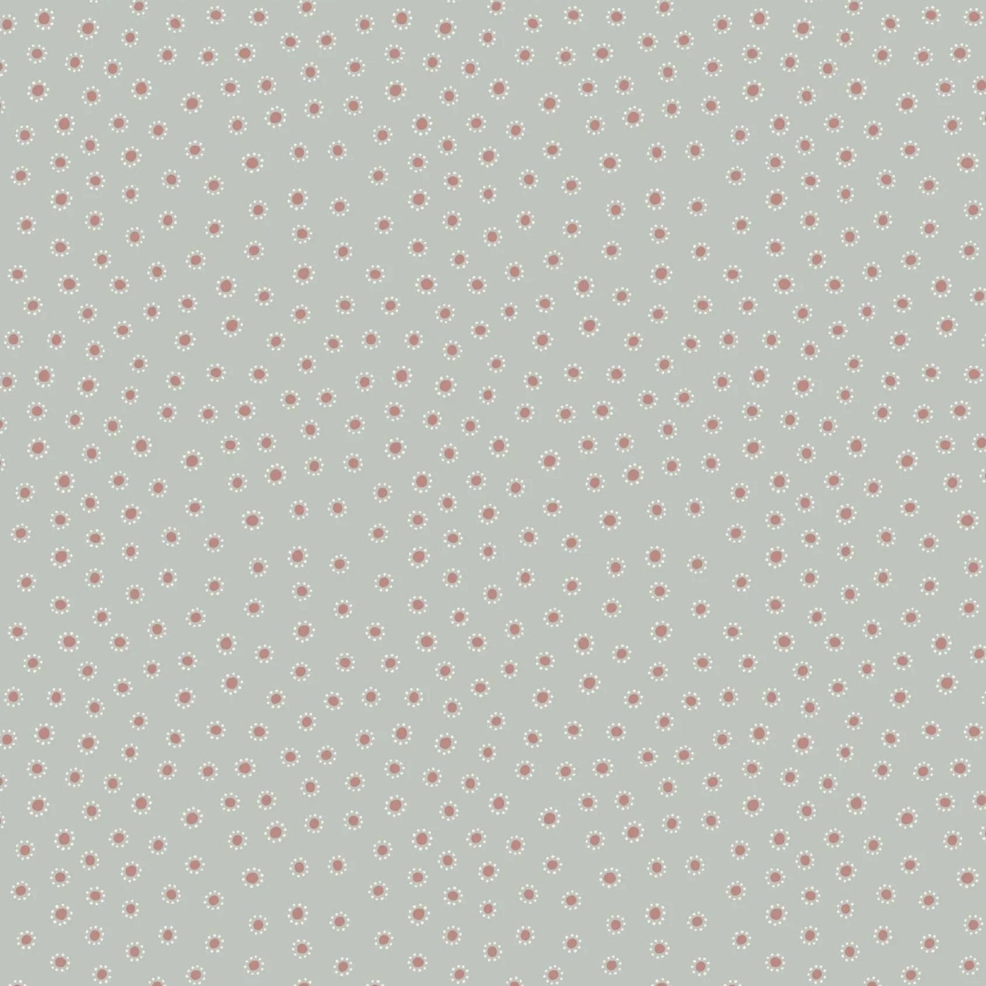 Fabric Tiny flowers on grey cotton fabric - Hannah's Flowers by Lewis & Irene