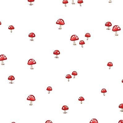 cotton fabric Toadstool Mushrooms-Midnight Forest-White-Michael Miller -Belle & Boo