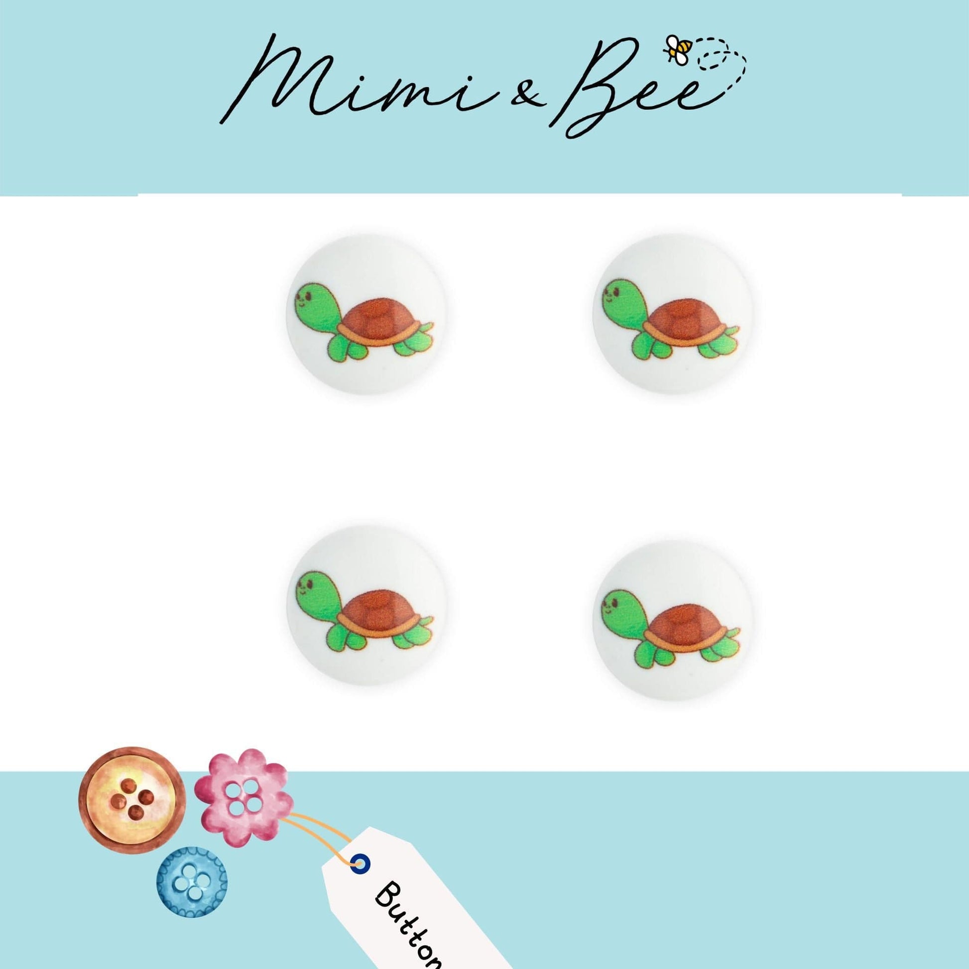 Buttons Turtle Size 24 buttons